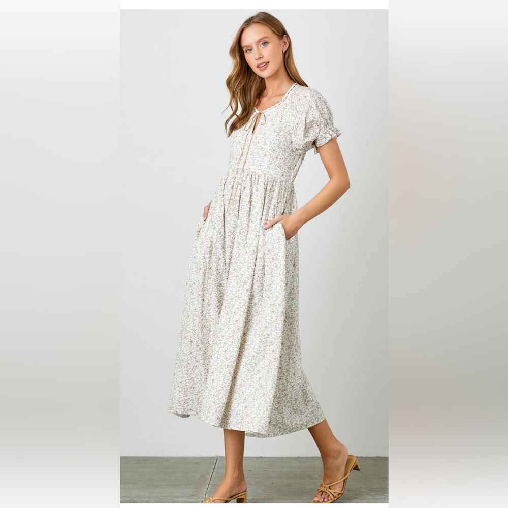 Bohme Cream Floral Maxi Dress